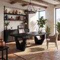 Organic Executive Desk With Flowing Curved Legs For Workspace