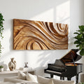 Organic Abstract Wood Wall Art For Music Room