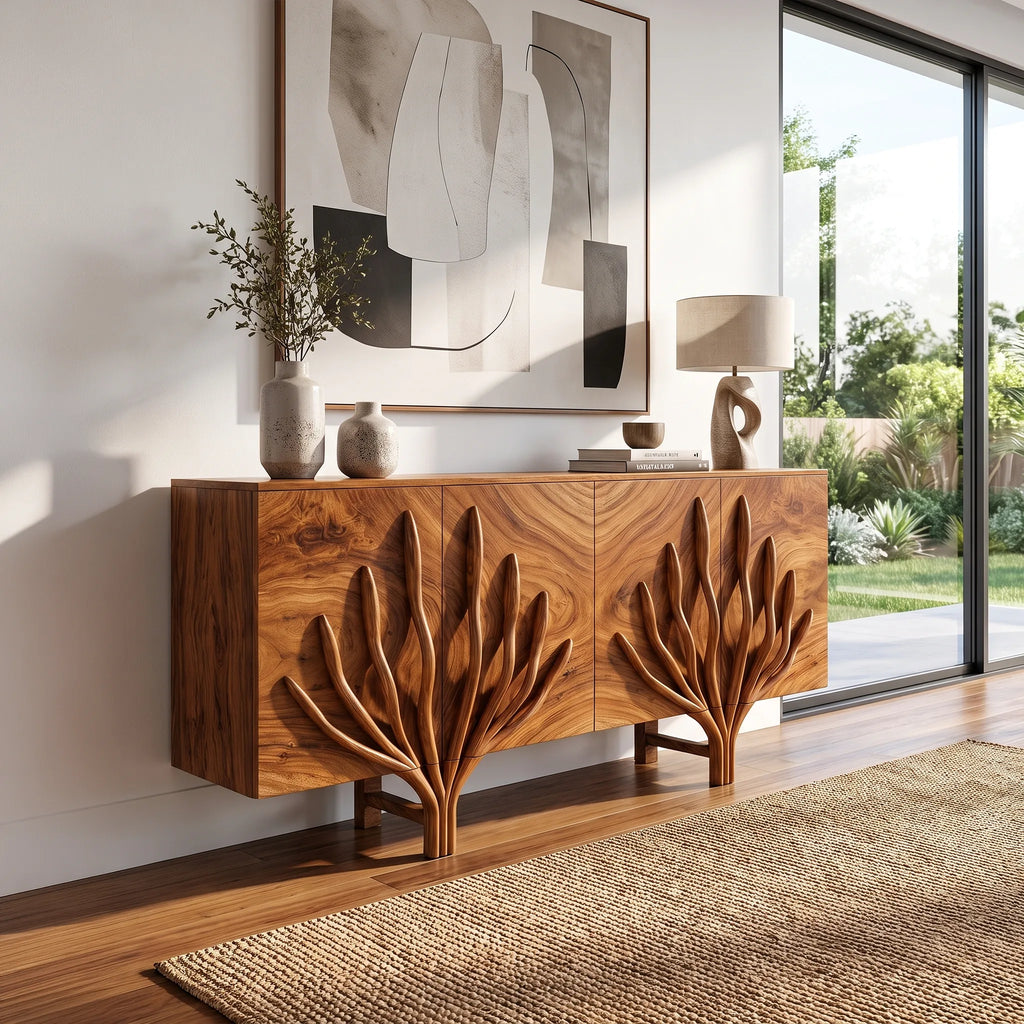 Organic Sideboard Sideboard Cabinet Modern Sideboard Branch Relief For Living Room