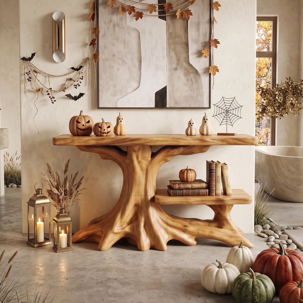 Farmhouse Halloween Entryway Console Table Modern Foyer