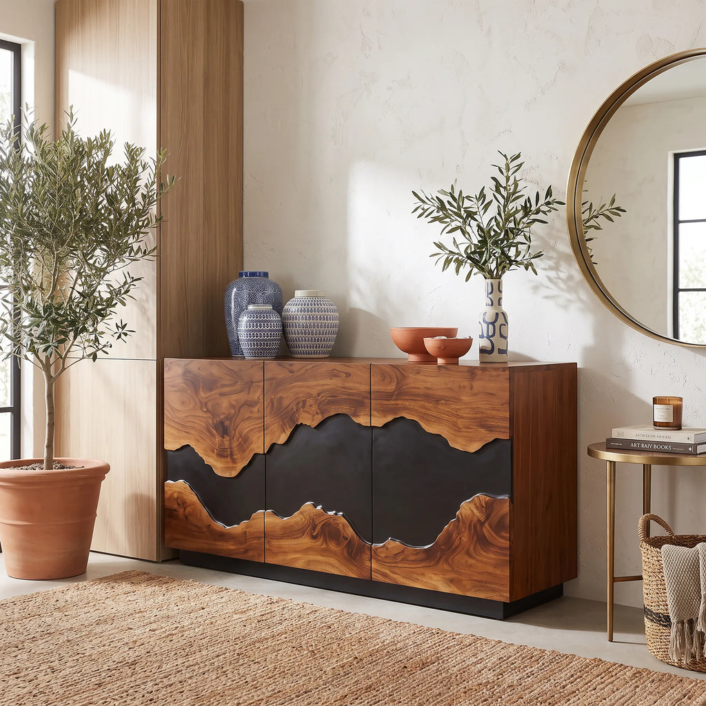 Contemporary Sideboard Buffet Cabinet Entryway