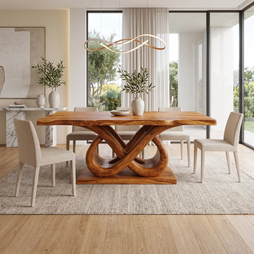Calm Modern Dining Table Dining Room Table Rectangle Dining Table Infinity Base For Dining Room