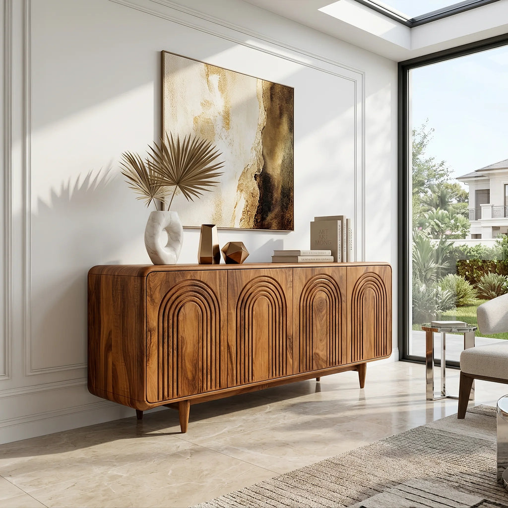 Elegant Sideboard Dining Room Sideboard Cabinet Modern Sideboard Rounded Arch Doors For Dining Room