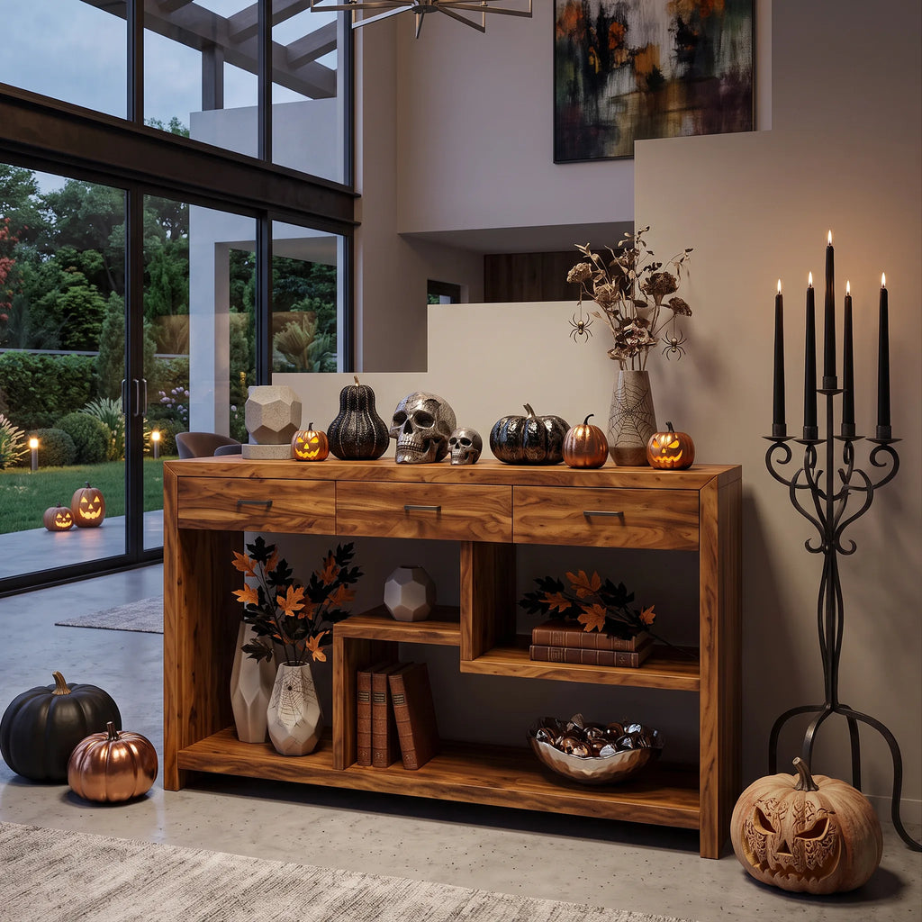 Mid Century Pumpkin Entryway Table Modern Living Room