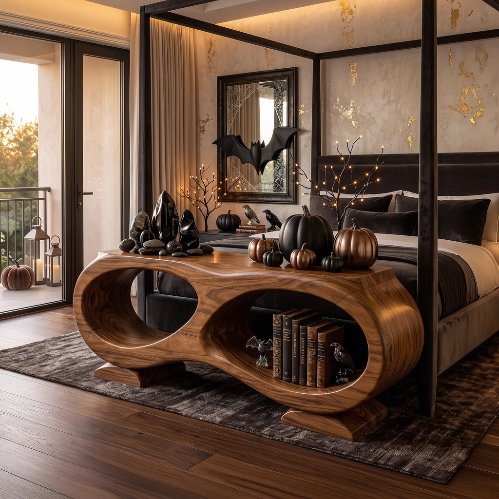 Mid Century Halloween Wooden Console Table Luxury Bedroom