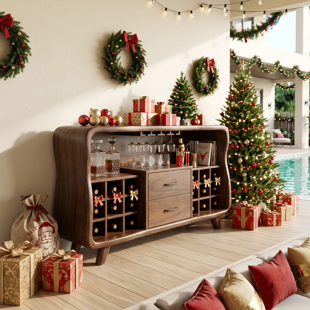 Mid Century Xmas Bar Cabinet Poolside Lounge