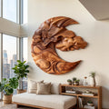 Modern Sculptural Wooden Wall Art For Urban Loft
