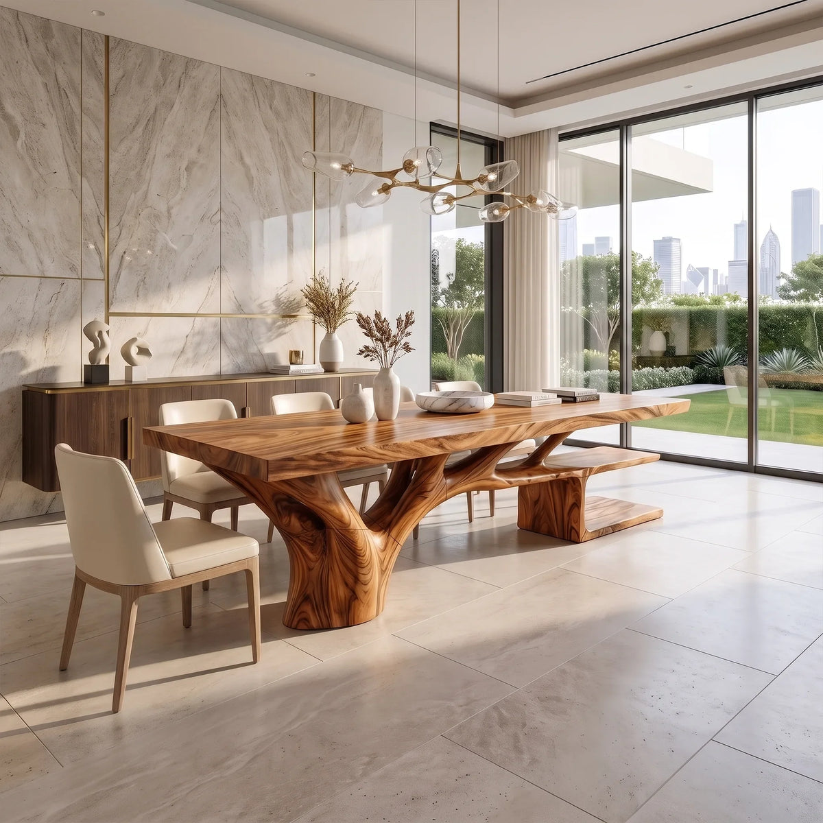 Elegant Dining Table Wooden Dining Table Rectangle Dining Table Infinity Base For Dining Room