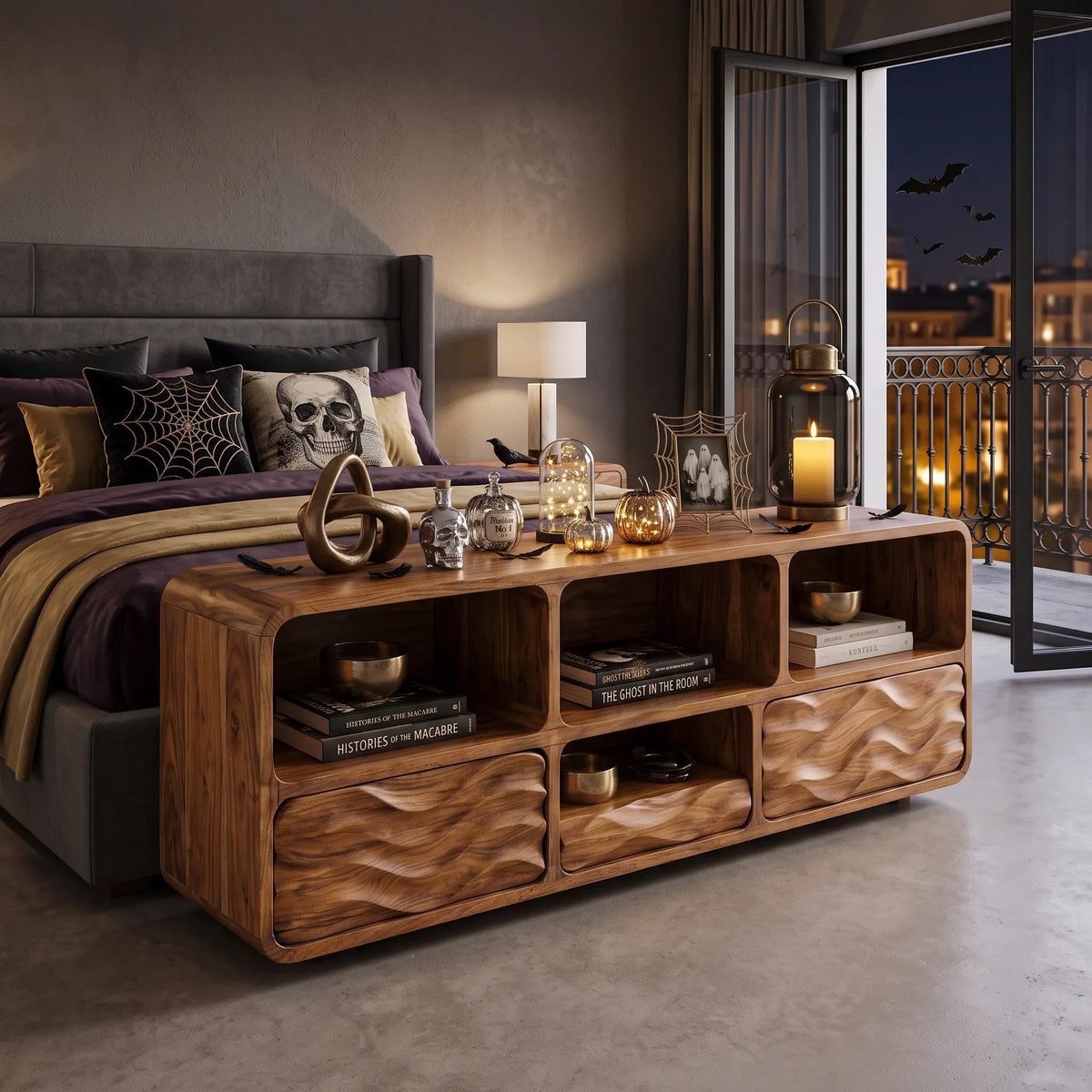 Rustic Halloween Hallway Table Modern Bedroom