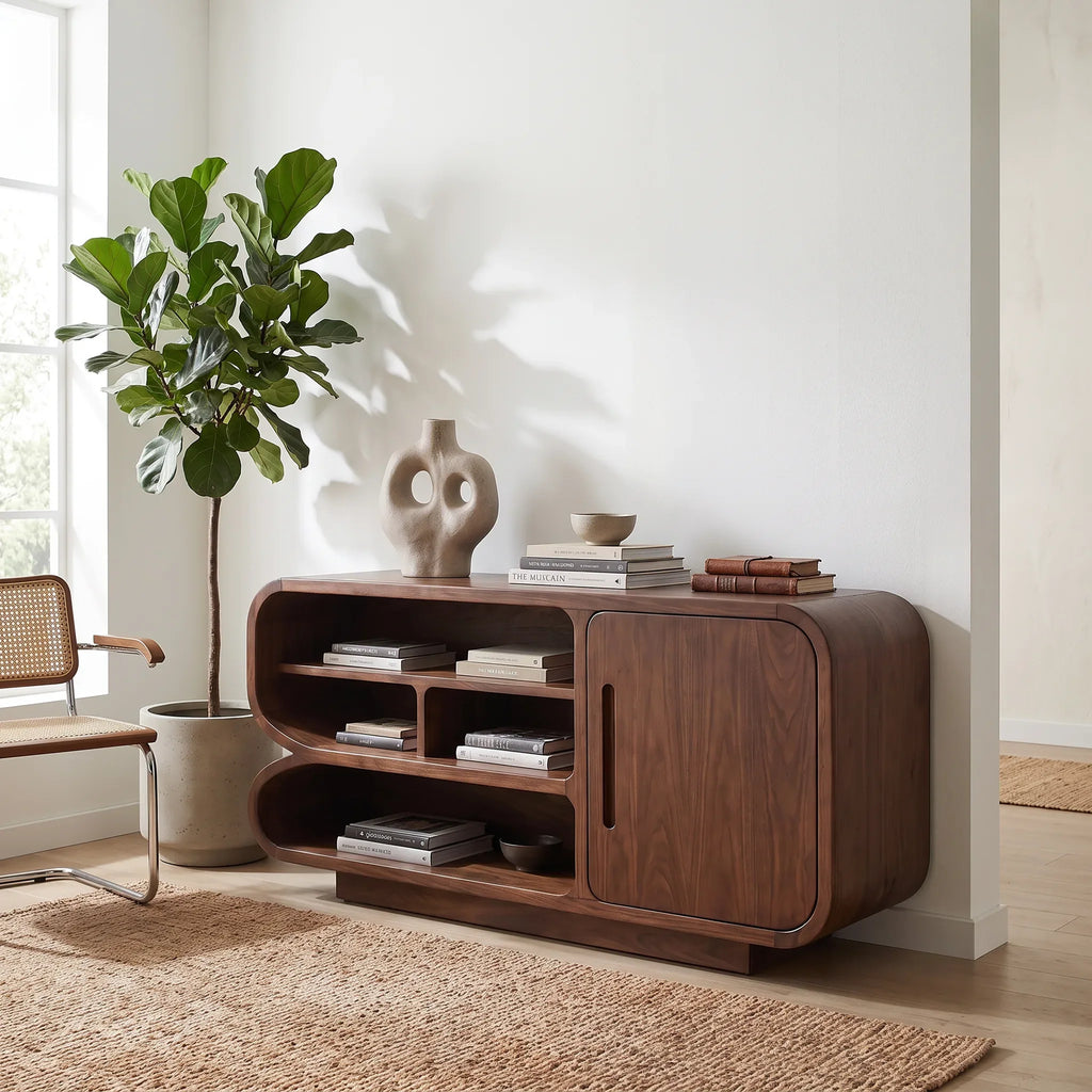 Mid Century Buffet Cabinet With Storage Dining Room