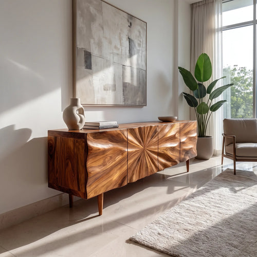 Artistic Sideboard Cabinet Modern Sideboard Buffet Cabinet Radiant Carving For Living Room