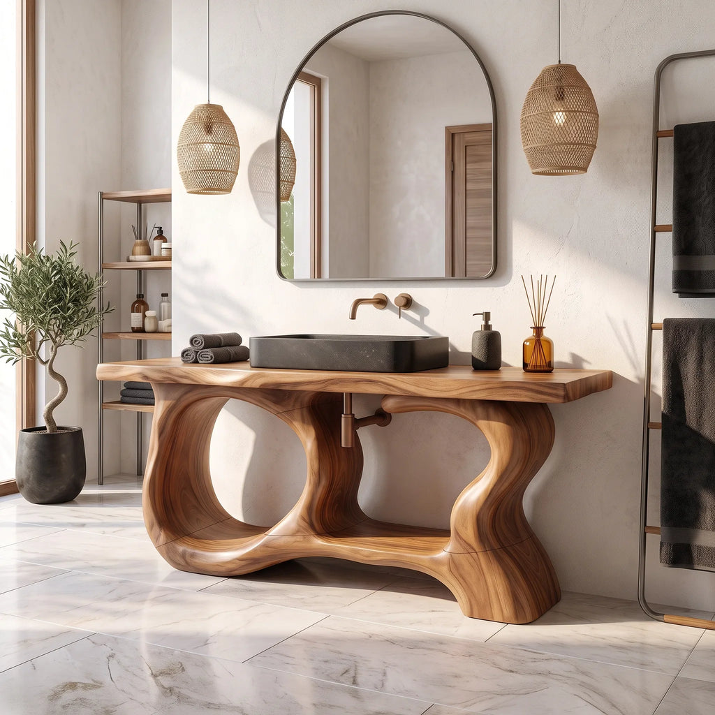 Organic Bathroom Storage Cabinet Luxury Ensuite