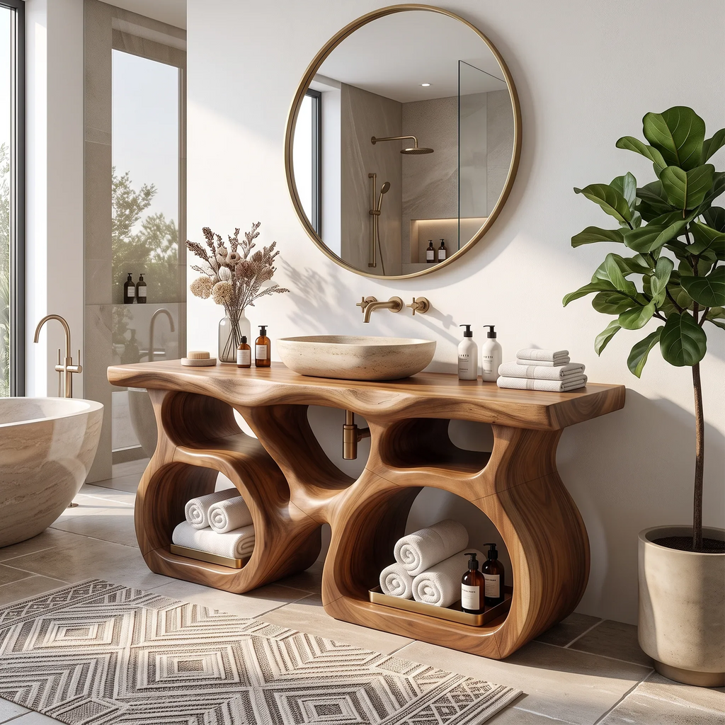 Mid Century Bathroom Sink Vanity Luxury Ensuite