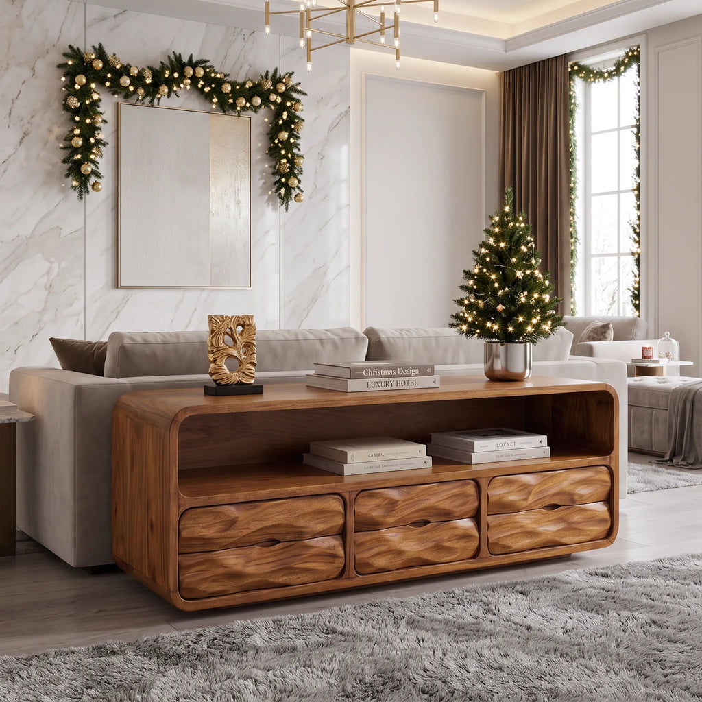 Rustic Christmas Console Table Luxury Living Room