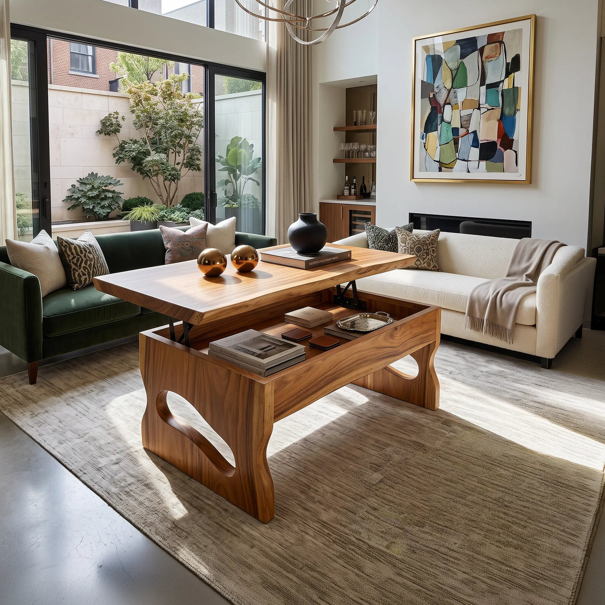 Mid Century Lift Top Coffee Table Urban Living Room