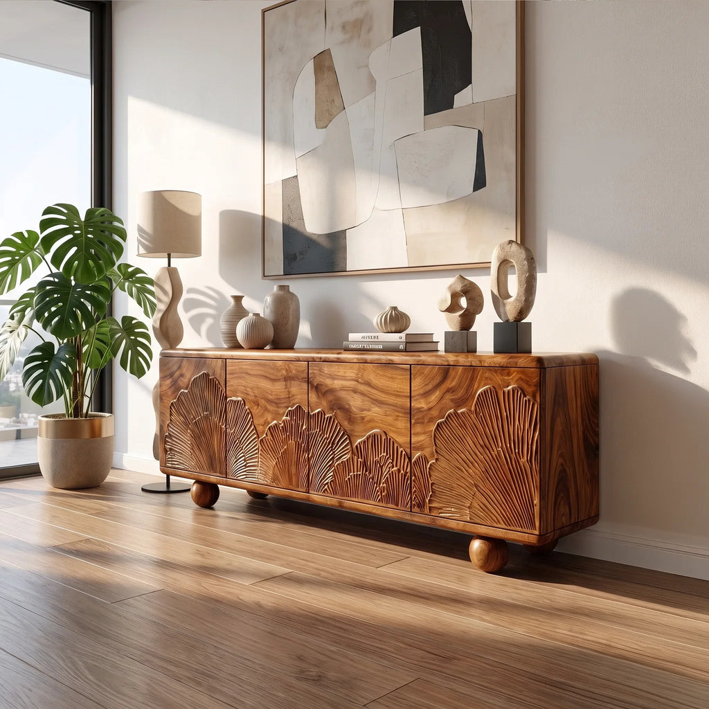 Distinctive Sideboard Sideboard Cabinet Modern Sideboard Fan Relief Doors For Living Room