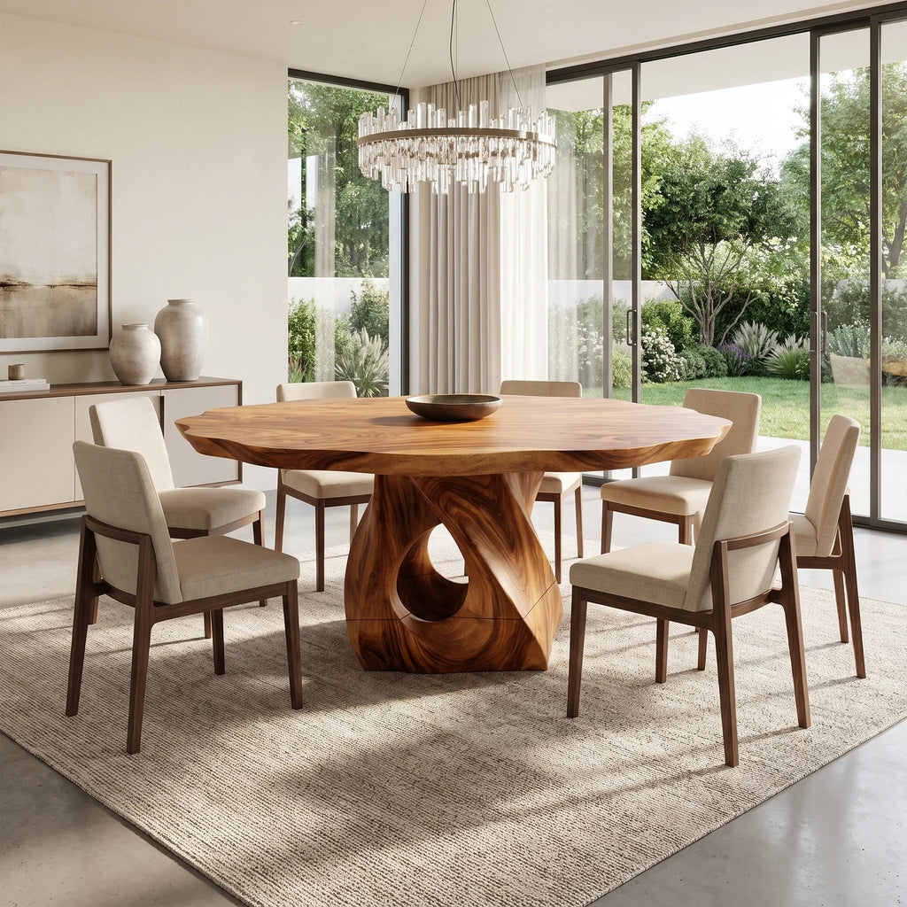 Tranquil Oval Dining Table Modern Dining Table Dining Room Table Sculptural Base For Dining Room