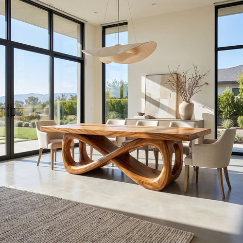 Airy Modern Dining Table Rectangle Wood Dining Room Table For Dining Room