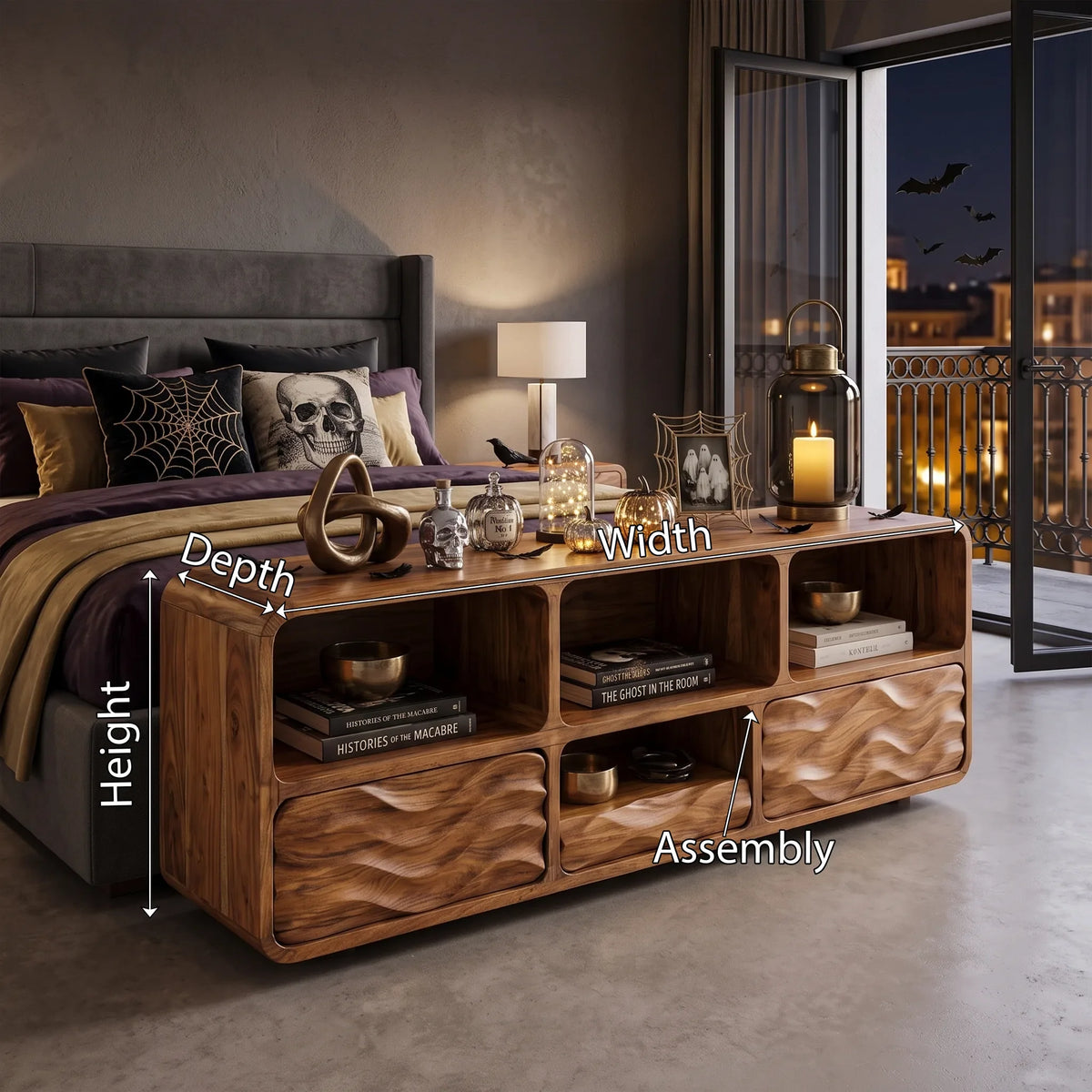 Farmhouse Pumpkin Storage Console Table Luxury Bedroom
