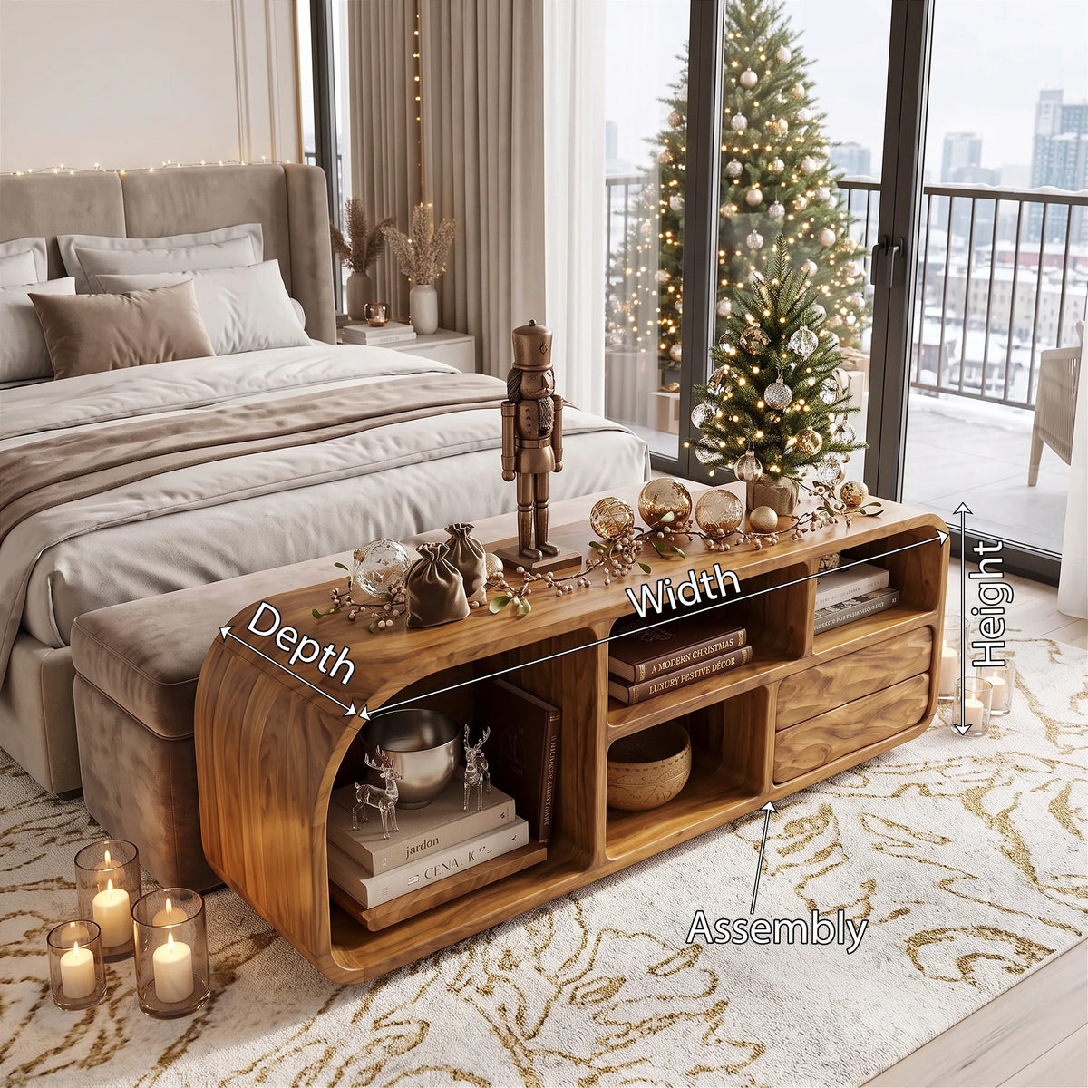 Rustic Orament Sofa Table Contemporary Living Room