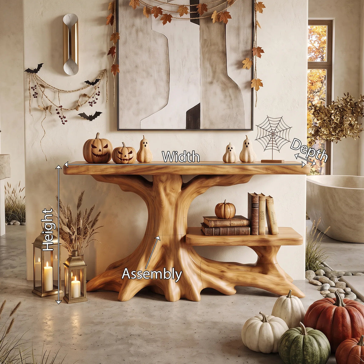 Farmhouse Halloween Entryway Console Table Modern Foyer