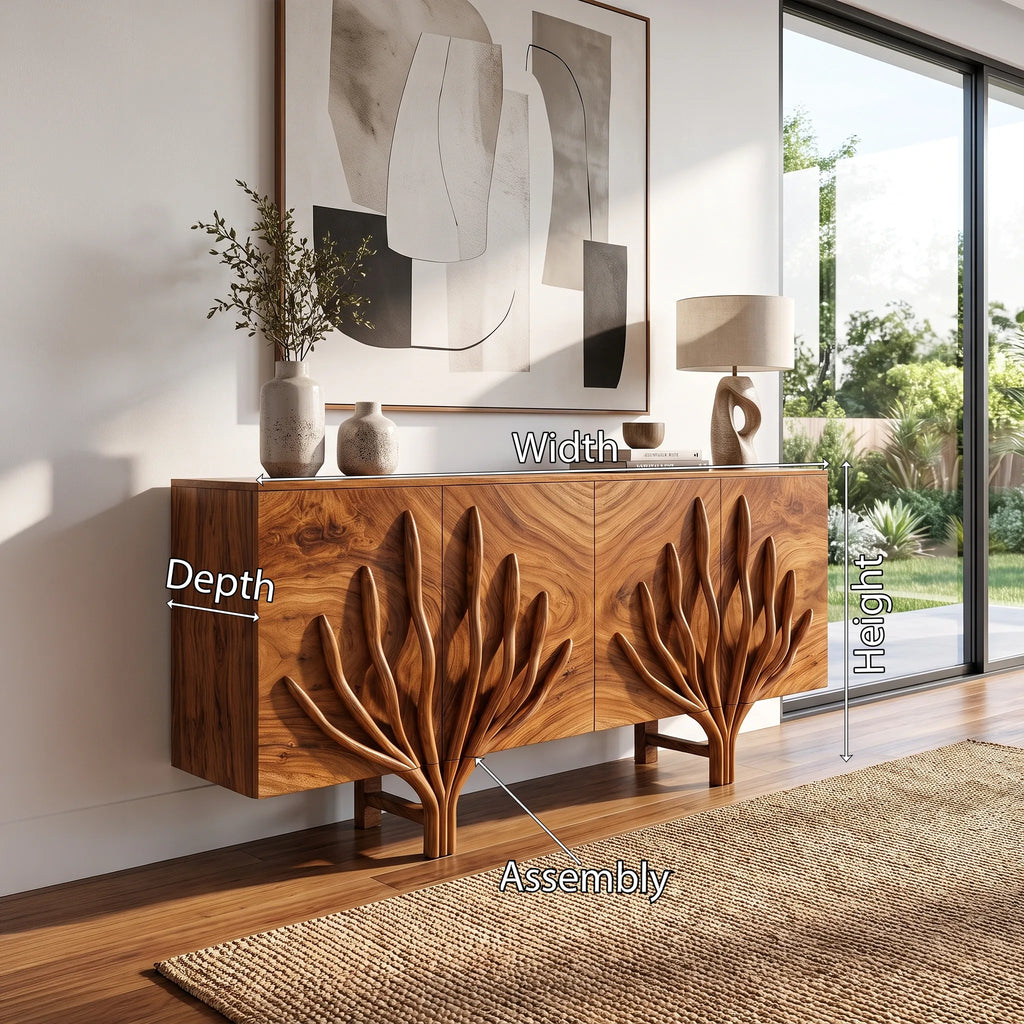 Organic Sideboard Sideboard Cabinet Modern Sideboard Branch Relief For Living Room