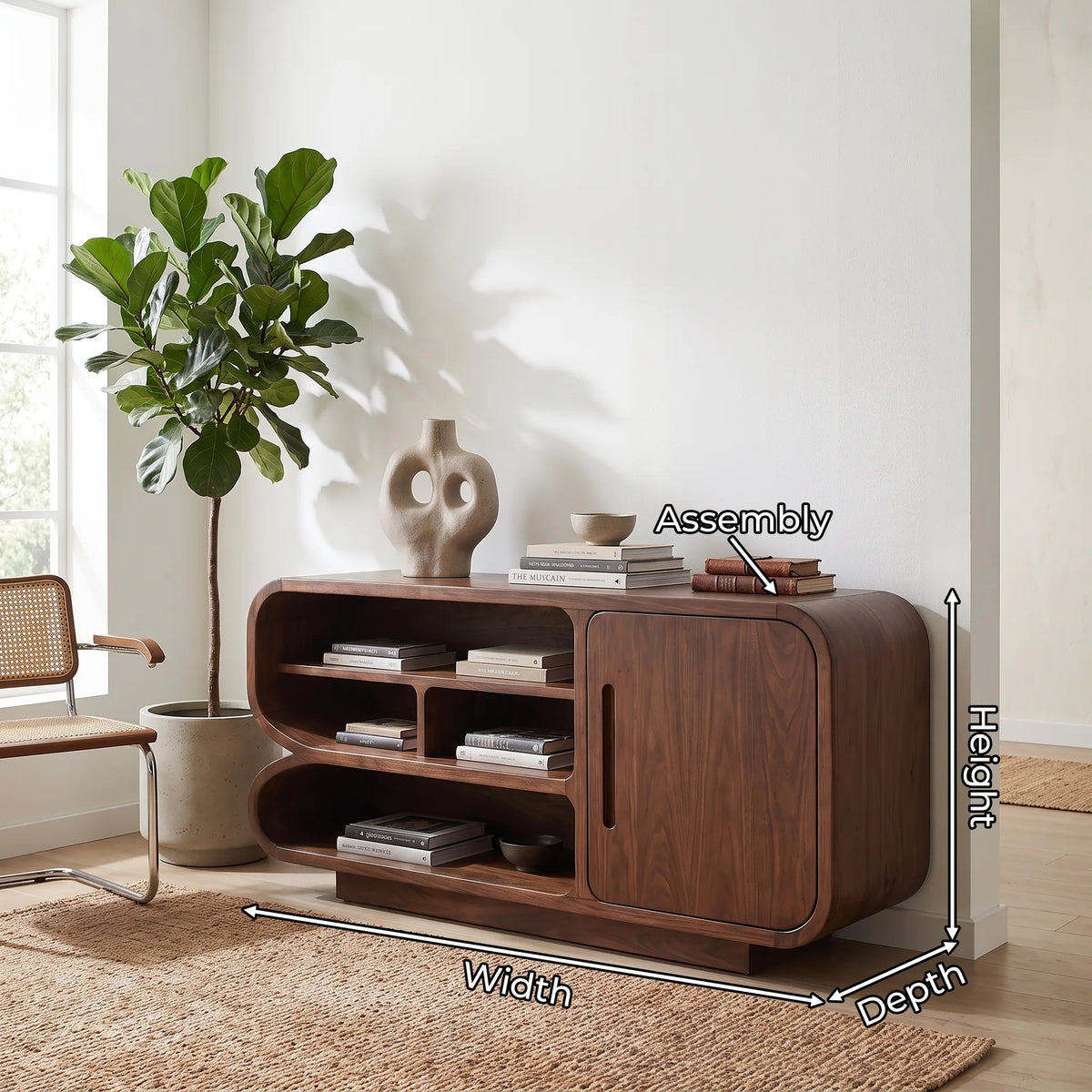 Mid Century Buffet Cabinet With Storage Dining Room