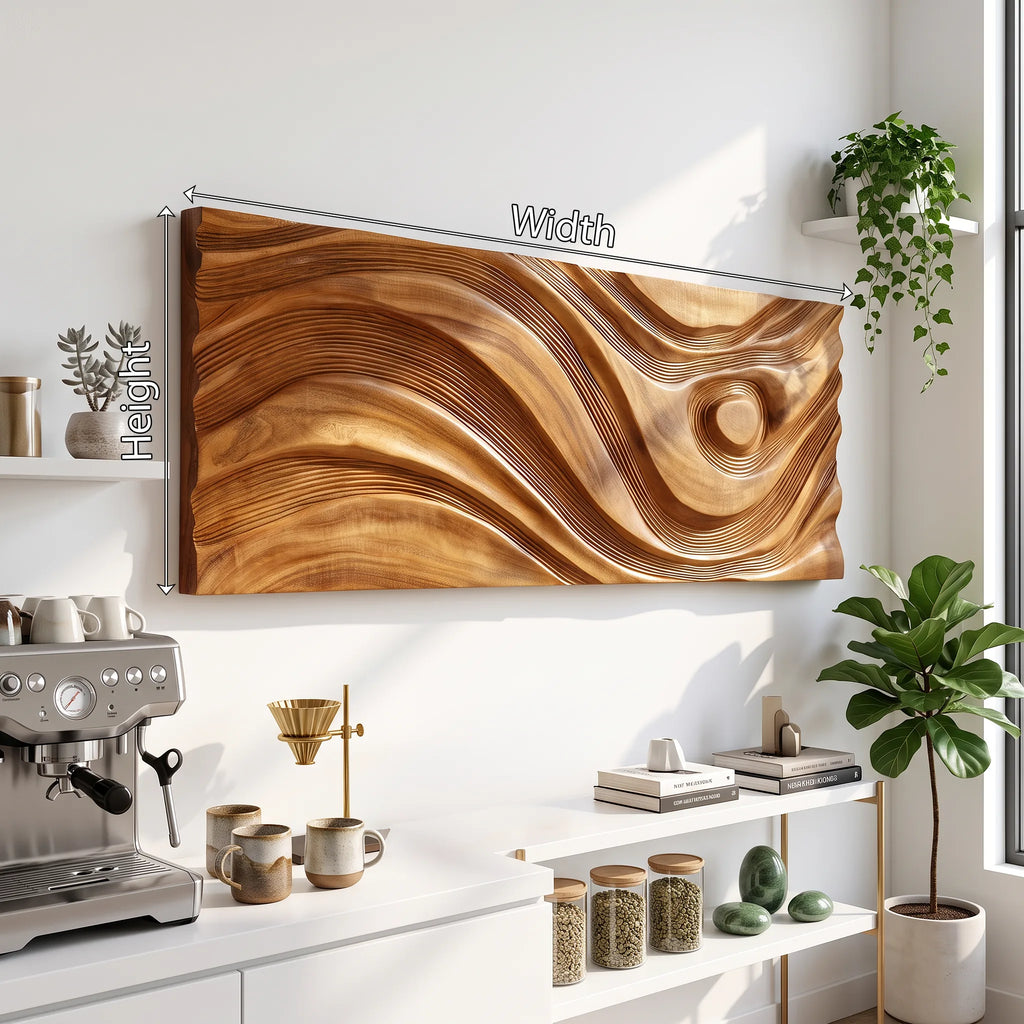Mid Century Modern Wood Wall Art For Kitchen