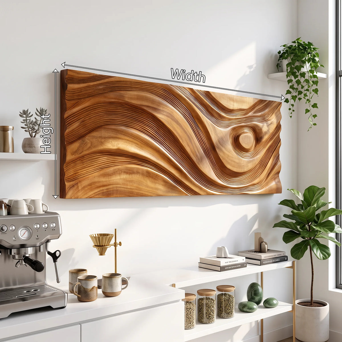 Mid Century Modern Wood Wall Art For Kitchen