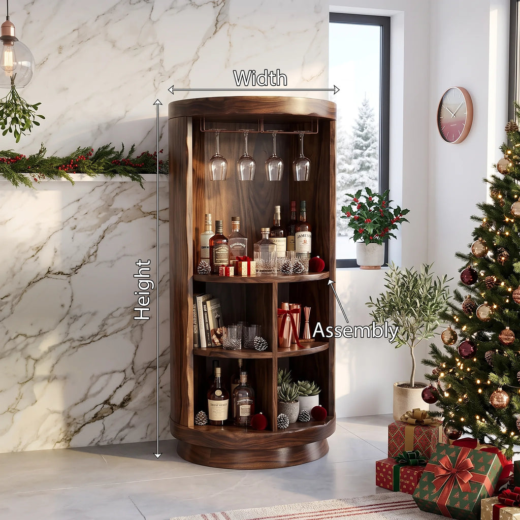 Mid Century Christmas Liquor Cabinet Living Room