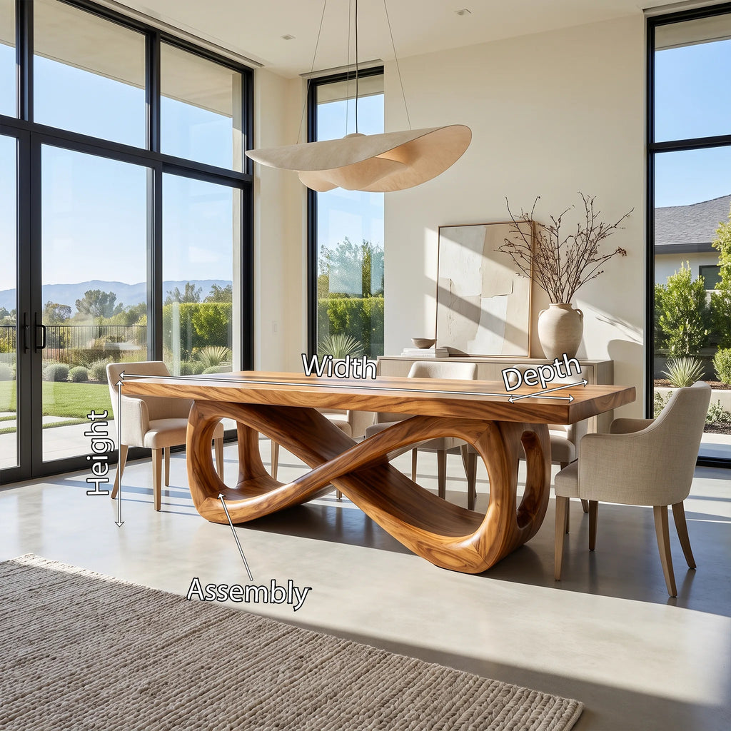 Airy Modern Dining Table Rectangle Wood Dining Room Table For Dining Room