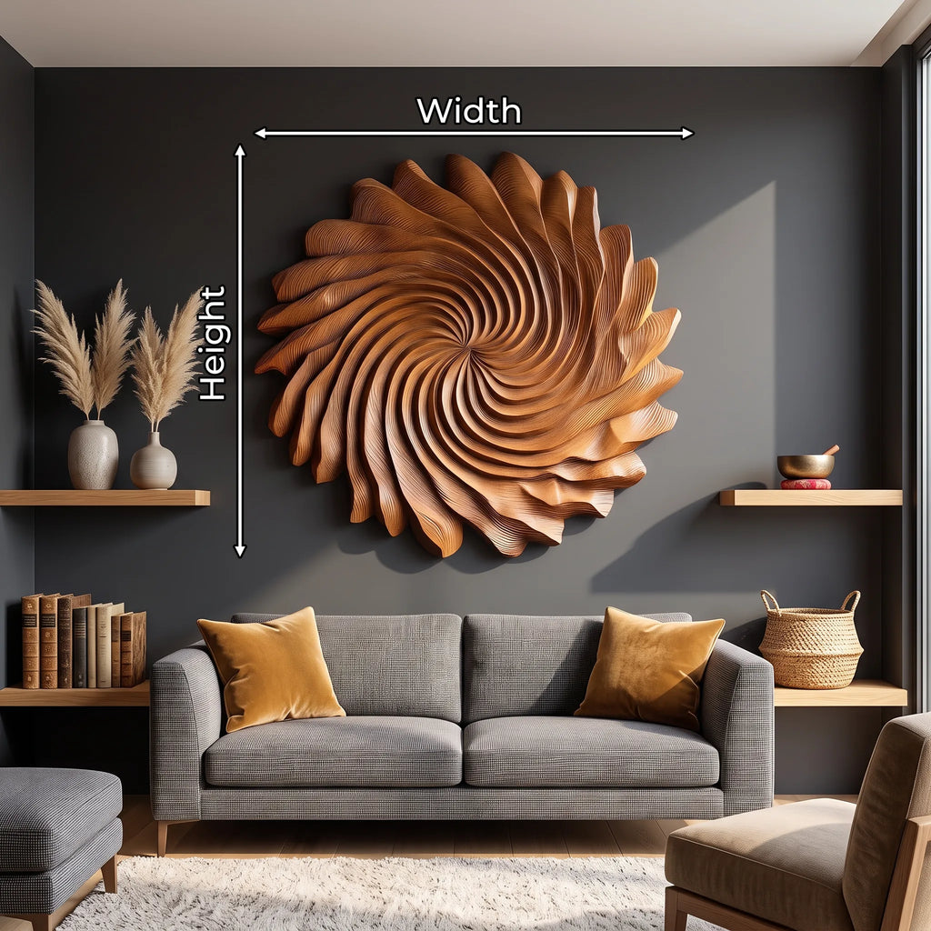 Modern 3D Wood Wall Art For Living Room