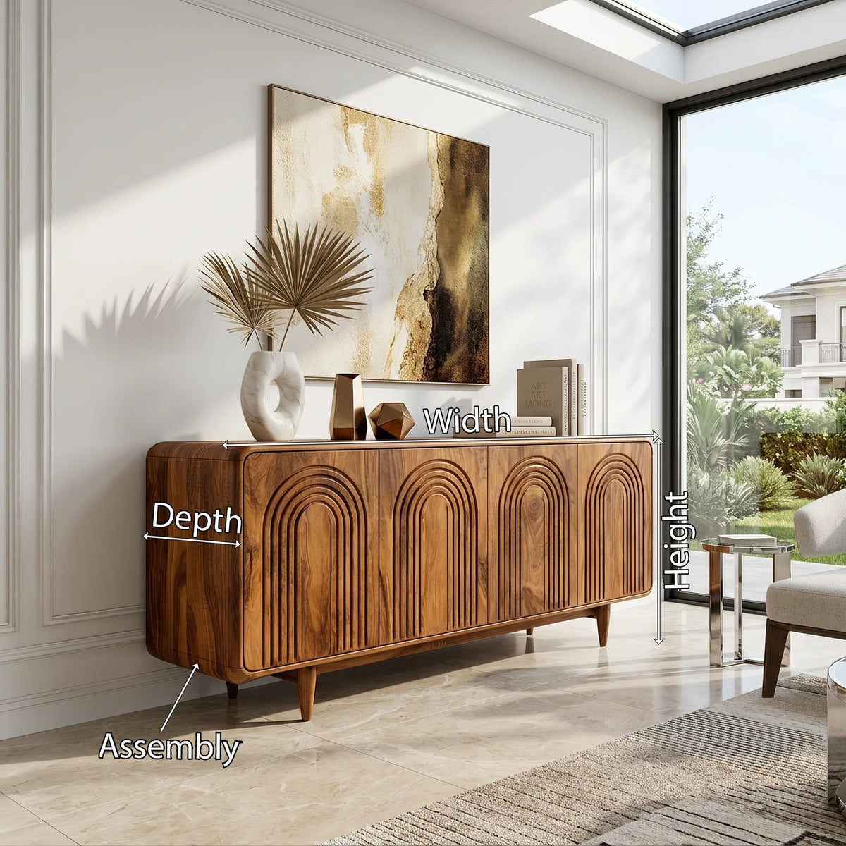 Elegant Sideboard Dining Room Sideboard Cabinet Modern Sideboard Rounded Arch Doors For Dining Room