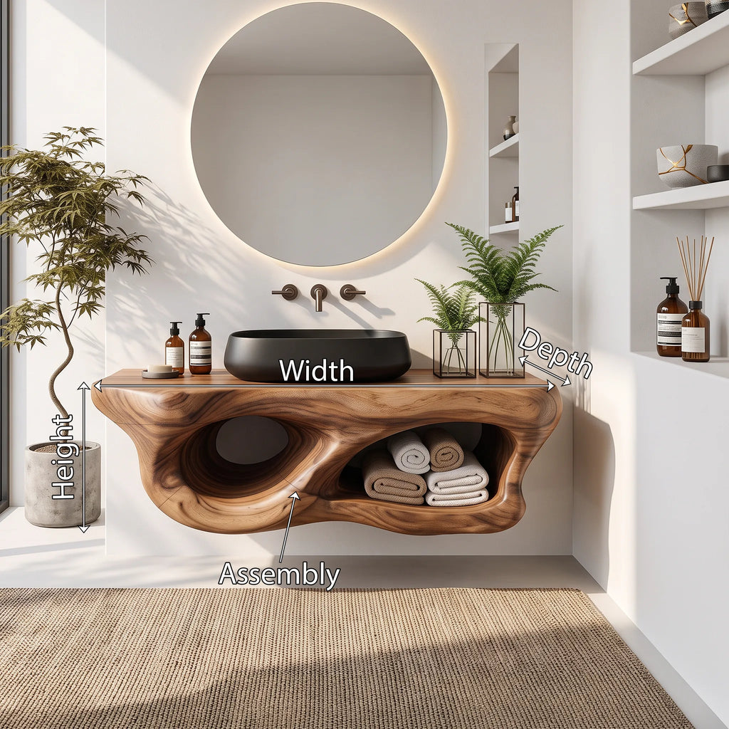 Modern Wooden Bathroom Vanity Wellness Room