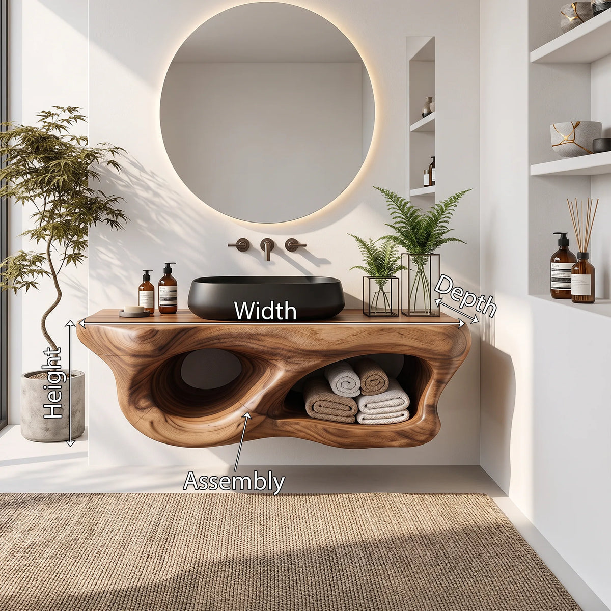 Modern Wooden Bathroom Vanity Wellness Room