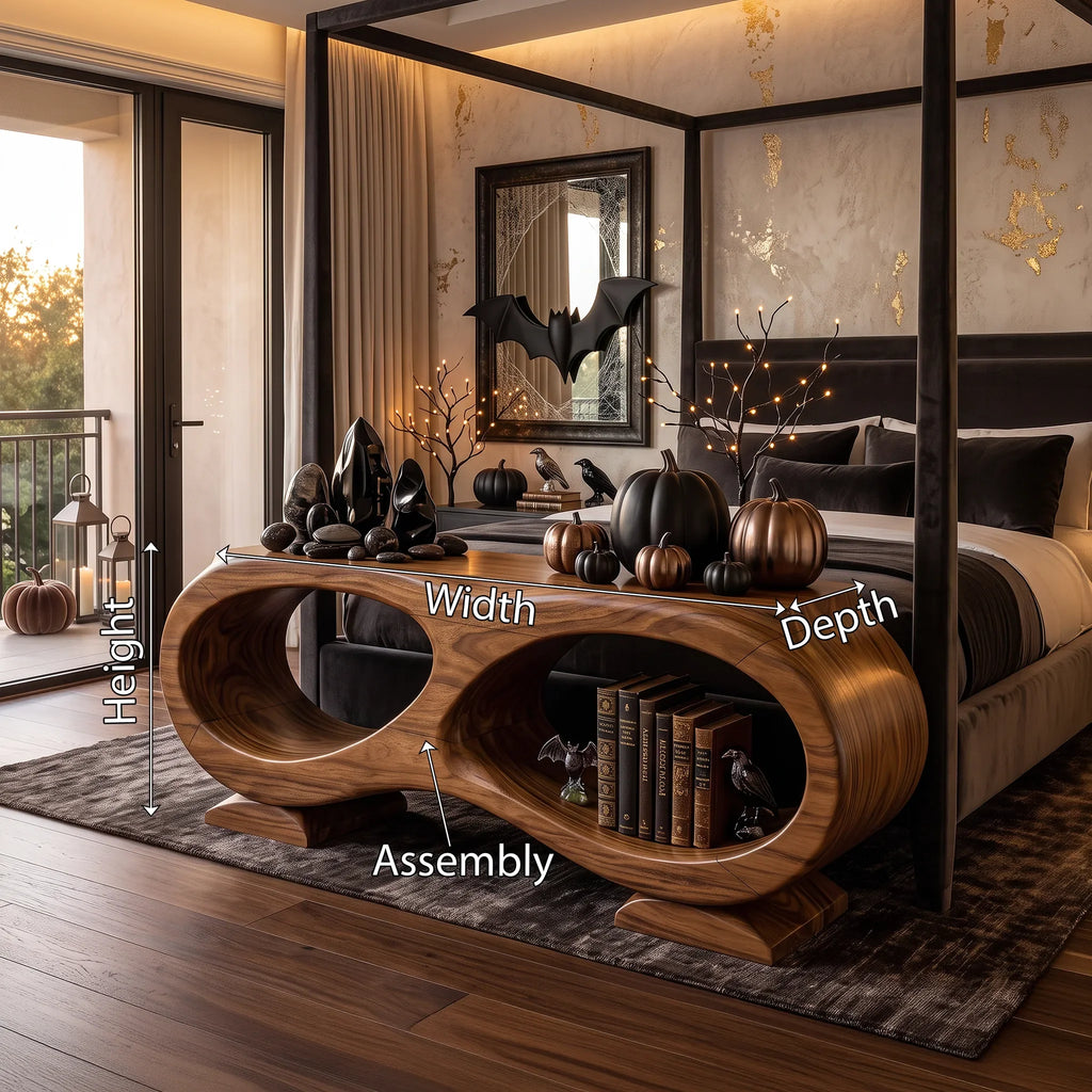 Mid Century Halloween Wooden Console Table Luxury Bedroom