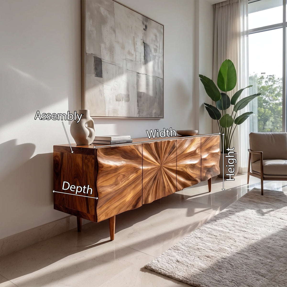 Artistic Sideboard Cabinet Modern Sideboard Buffet Cabinet Radiant Carving For Living Room