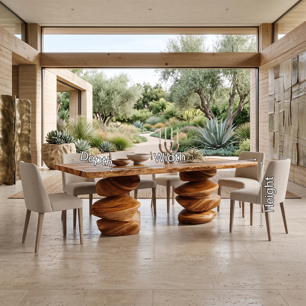 Organic Dining Table Rectangle Dining Room Table Sculptural Base For Dining Room