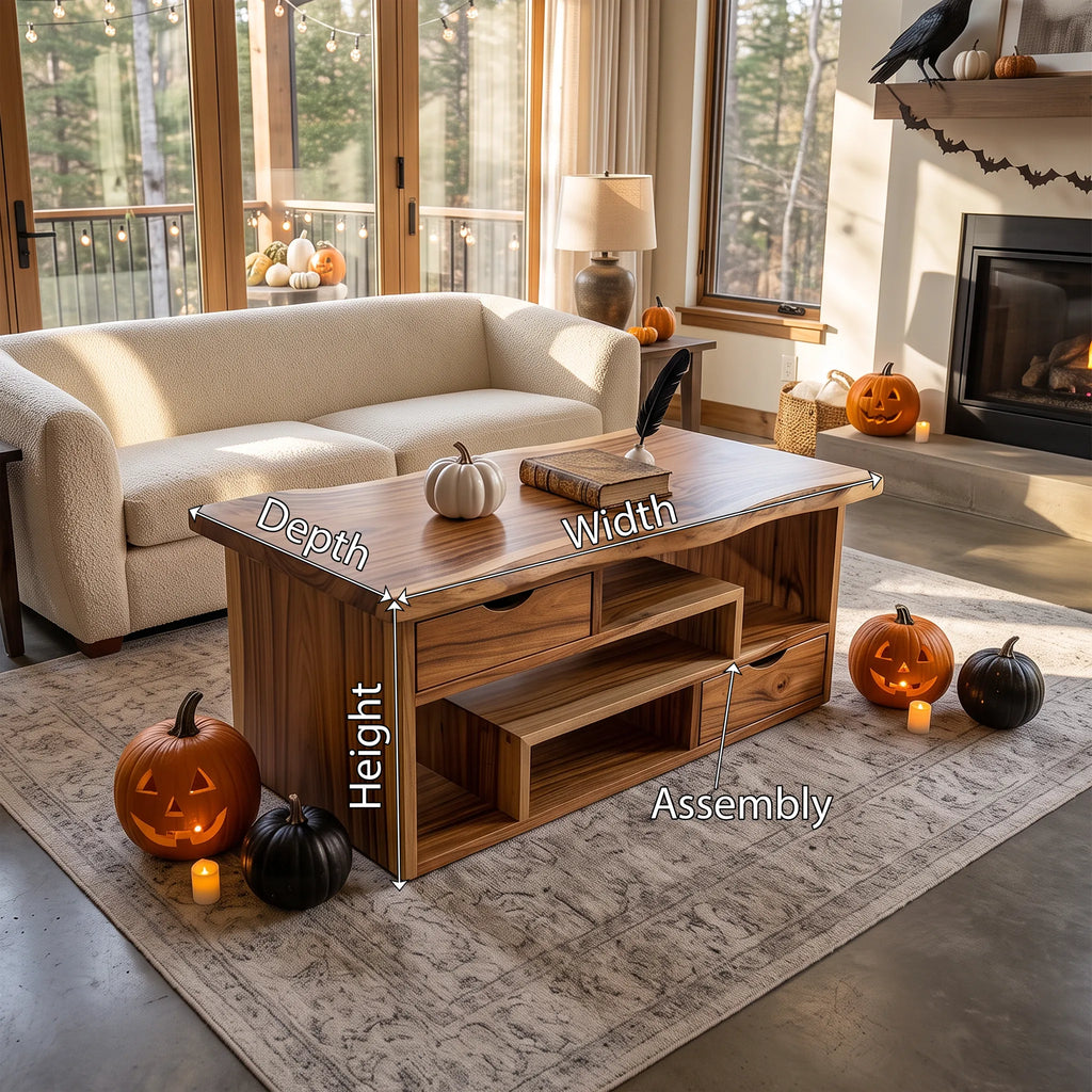 Rustic Pumpkin Coffee Table With Storage Mountain Retreat