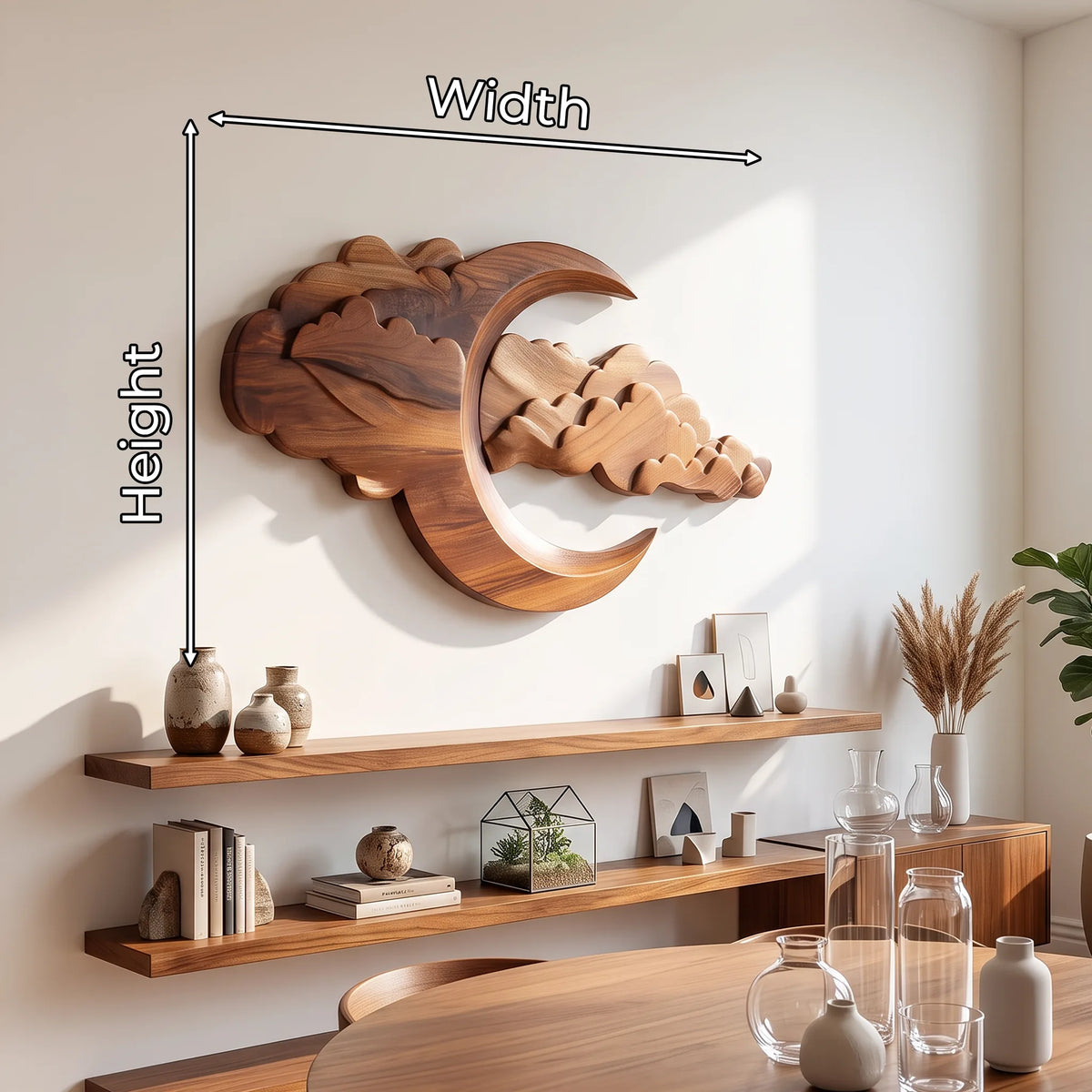 Rustic Statement Wood Wall Art For Dining Area