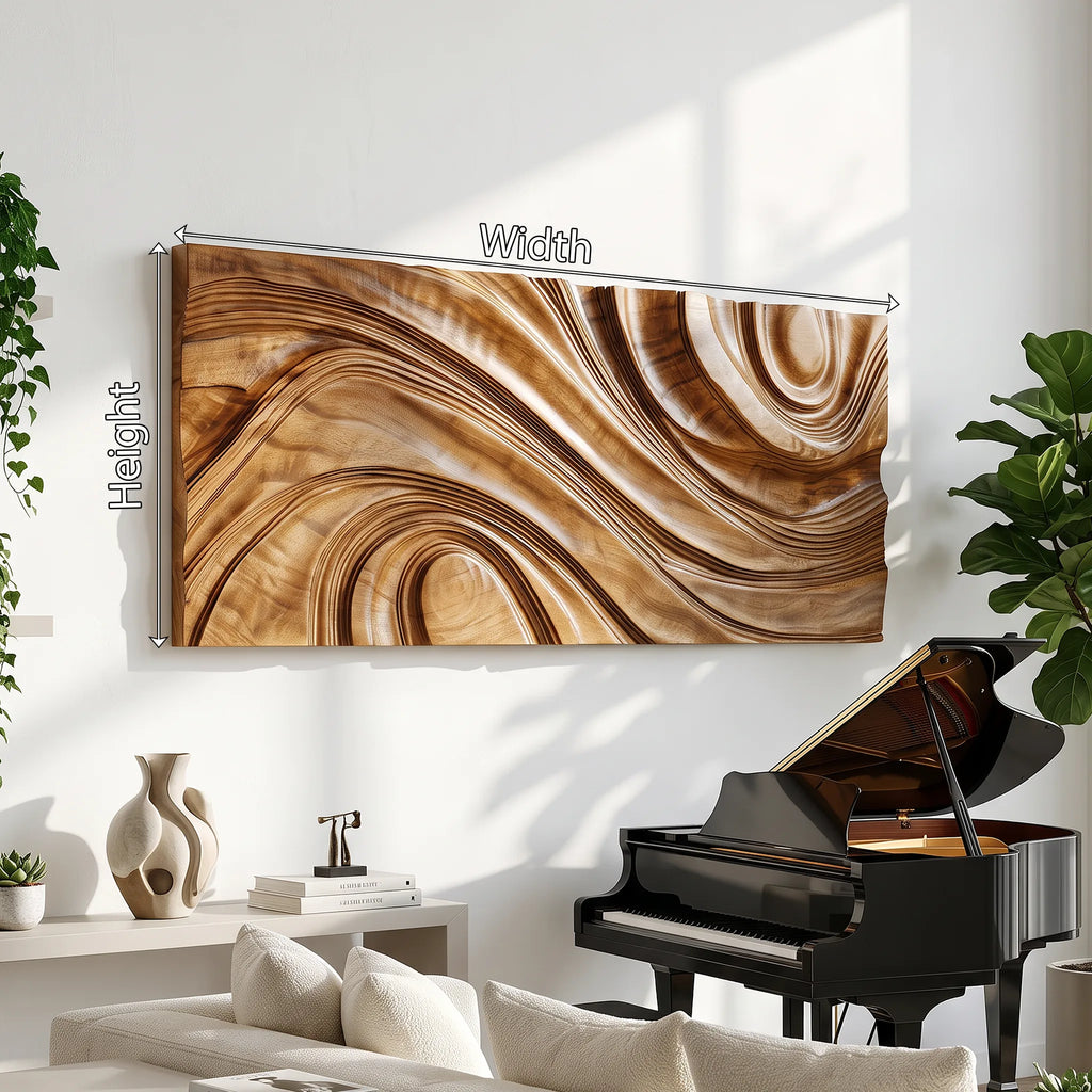 Organic Abstract Wood Wall Art For Music Room