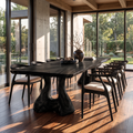 Organic Dining Table With Freeform Edge And Nature Inspired Frame For Dining Room