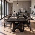Rustic Halloween Dining Table With Sculptural Live Edge Design For Dining Room
