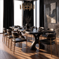 Rustic Halloween Dining Table With Irregular Edge Top For Dining Room