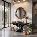 Organic Halloween Sculptural Bathroom Vanity With Twisted Tree Form For Bathroom