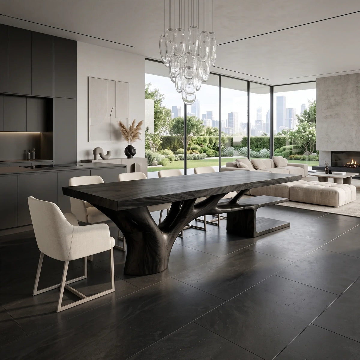Elegant Dining Table Wooden Dining Table Rectangle Dining Table Infinity Base For Dining Room