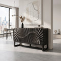 Artistic Sideboard Sideboard Storage Cabinet Modern Sideboard Sunburst Relief For Living Room