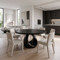 Welcoming Round Dining Table Dining Room Table Modern Dining Table Teardrop Base For Dining Room