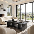 Farmhouse Live Edge Coffee Table Country Living Room