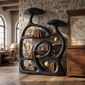 Minimalist Freestanding Mushroom Bookshelf Modern Home Office